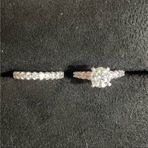 Gorgeous Certified 2.50 Carat White Round Brilliant Cut Moissanite Diamond Set